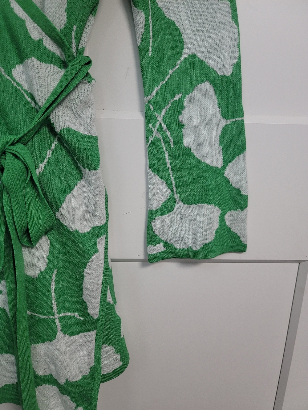 Diane von Furstenberg x Target Ginkgo Green Wrap Sweater Dress Tunic DVF Medium - Picture 3 of 7